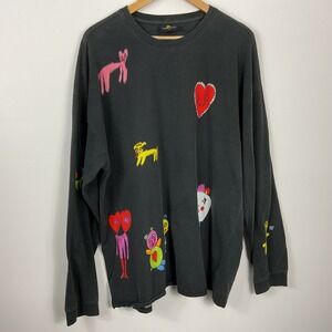Teddy Fresh All My Friends Kat Rose XL Long Sleeve‎ Graphic Print Cotton Tee